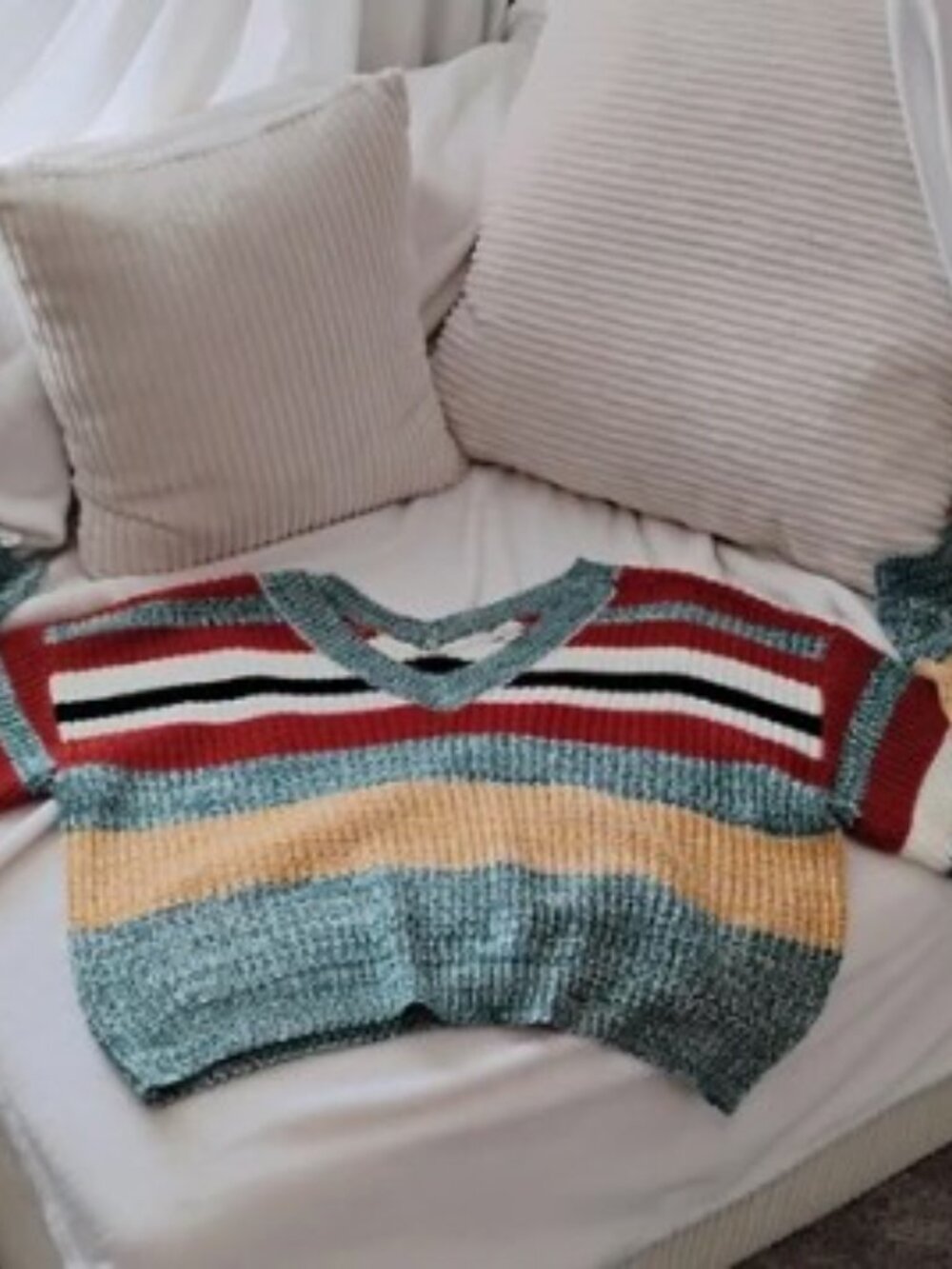 EST. 1946 Colorblock Knit Sweater Cozy Slouchy Crewneck XL